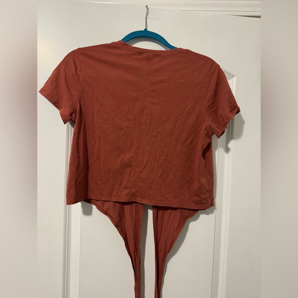 Rust Orange Asymmetrical Top - Picture 3 of 3